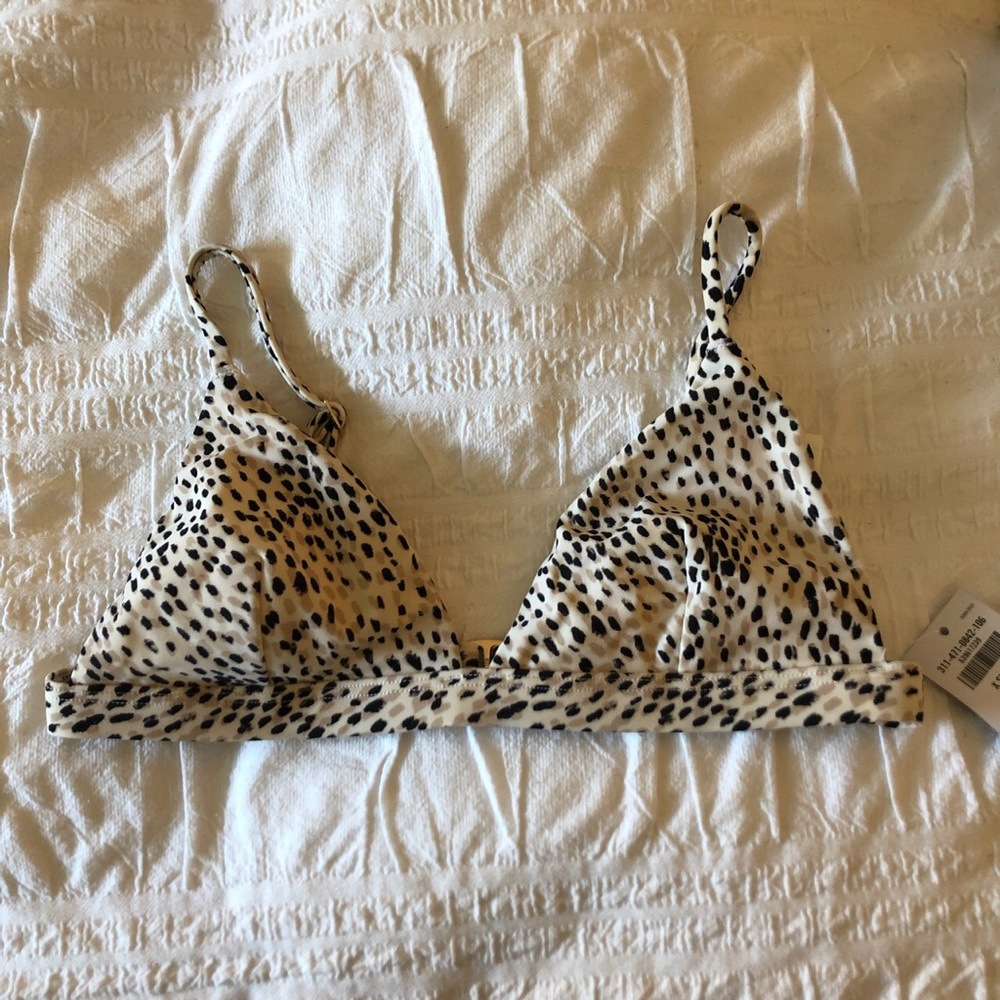 brand new hollister leopard print bikini top